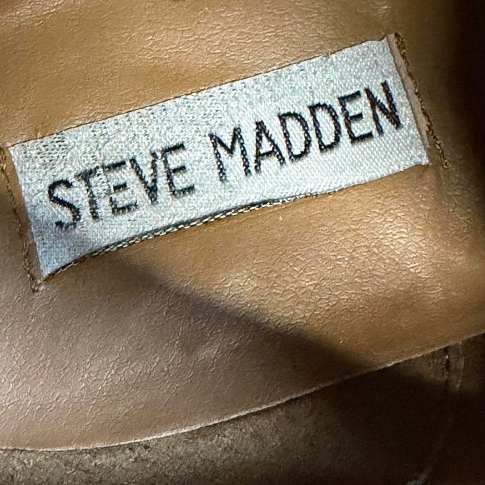 Women's Steve Madden Brown Suede Leather Tall Riding Campus Boots Size 10 B - Picture 7 of 8